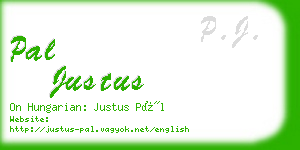 pal justus business card